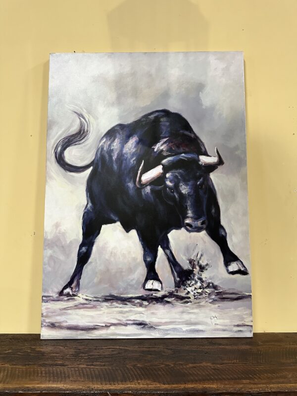 Pintura de toro. Bull Fighting