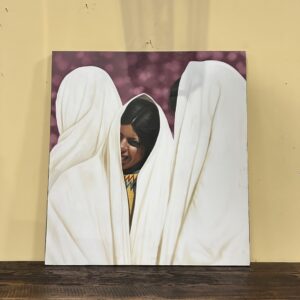 Painting of woman wrapped in reboso