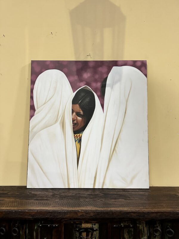 Painting of woman wrapped in reboso