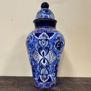 blue talavera vase